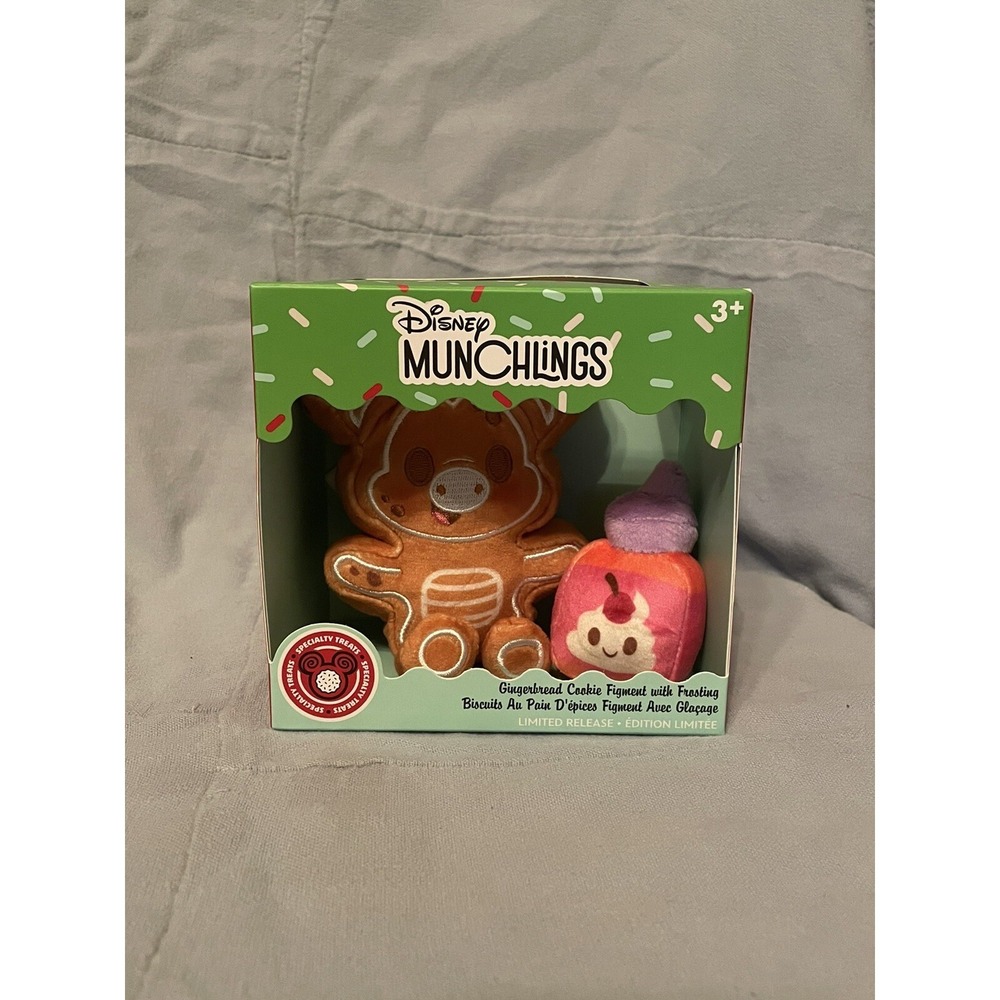 NEW Walt Disney Parks Munchlings Plush Figment Gingerbread Cookie w/Frosting